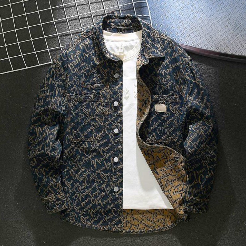 Denim jacket featuring intricate embroidery and a comfortable fit, perfect for stylish casual wear. 0